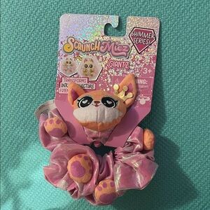 Shimmer Series Giantz Pink hair tie scrunchie NWT